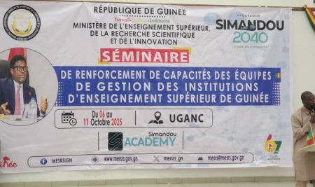 Tenue d’un séminaire de renforcement de capacité  des équipes  de Gestions des IES de Guinée du 06 au 11 octobre 2025